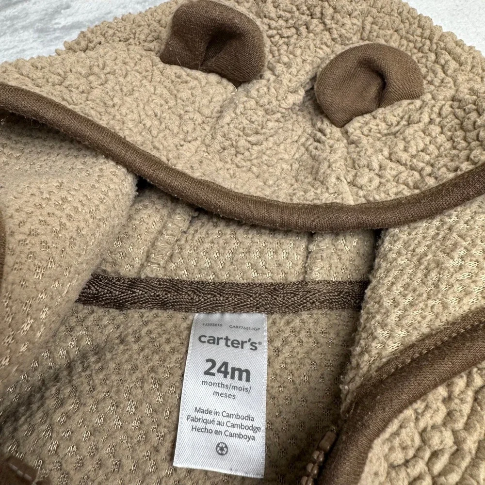 Carter's & Jumping Beans Toddler‎ Hoodie and Vest Bundle Red Blue Tan 24M 2T